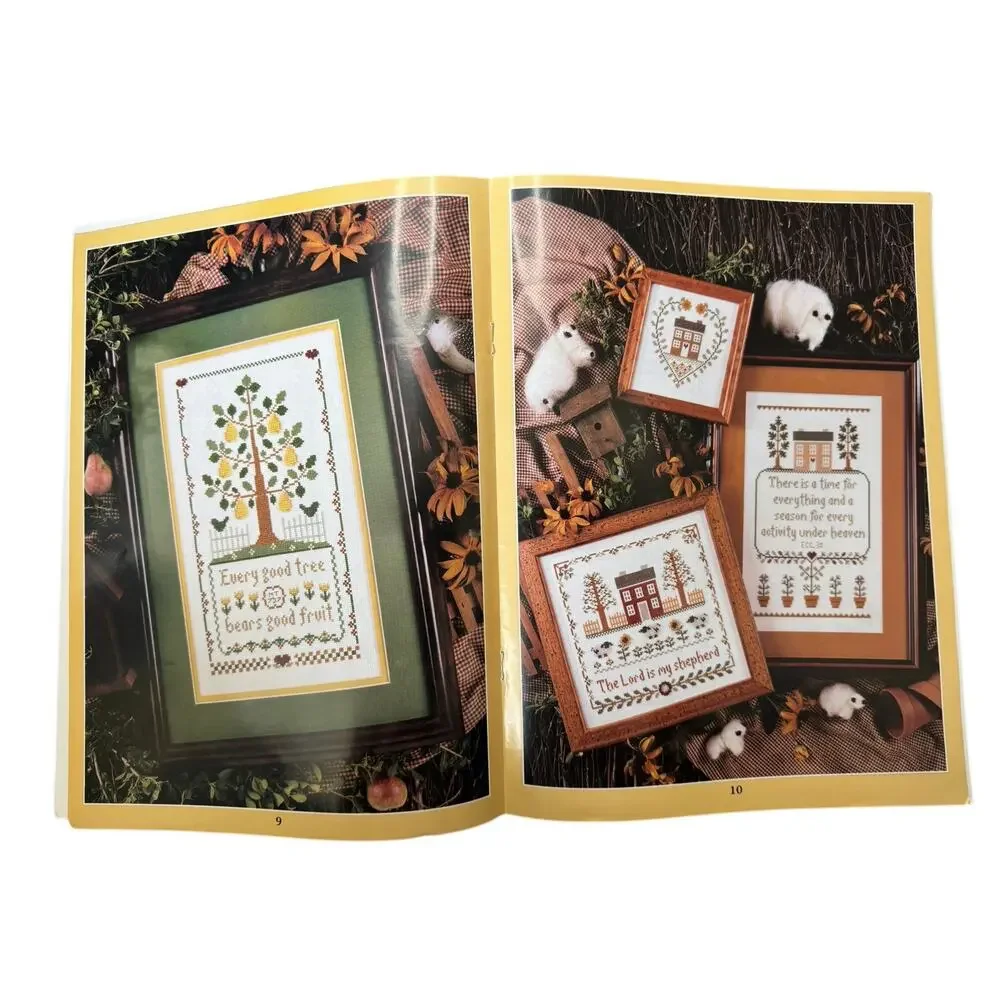 Vintage Joy In The Journey Bible Quotes Cross Stitch & Beads Design Booklet 1999
